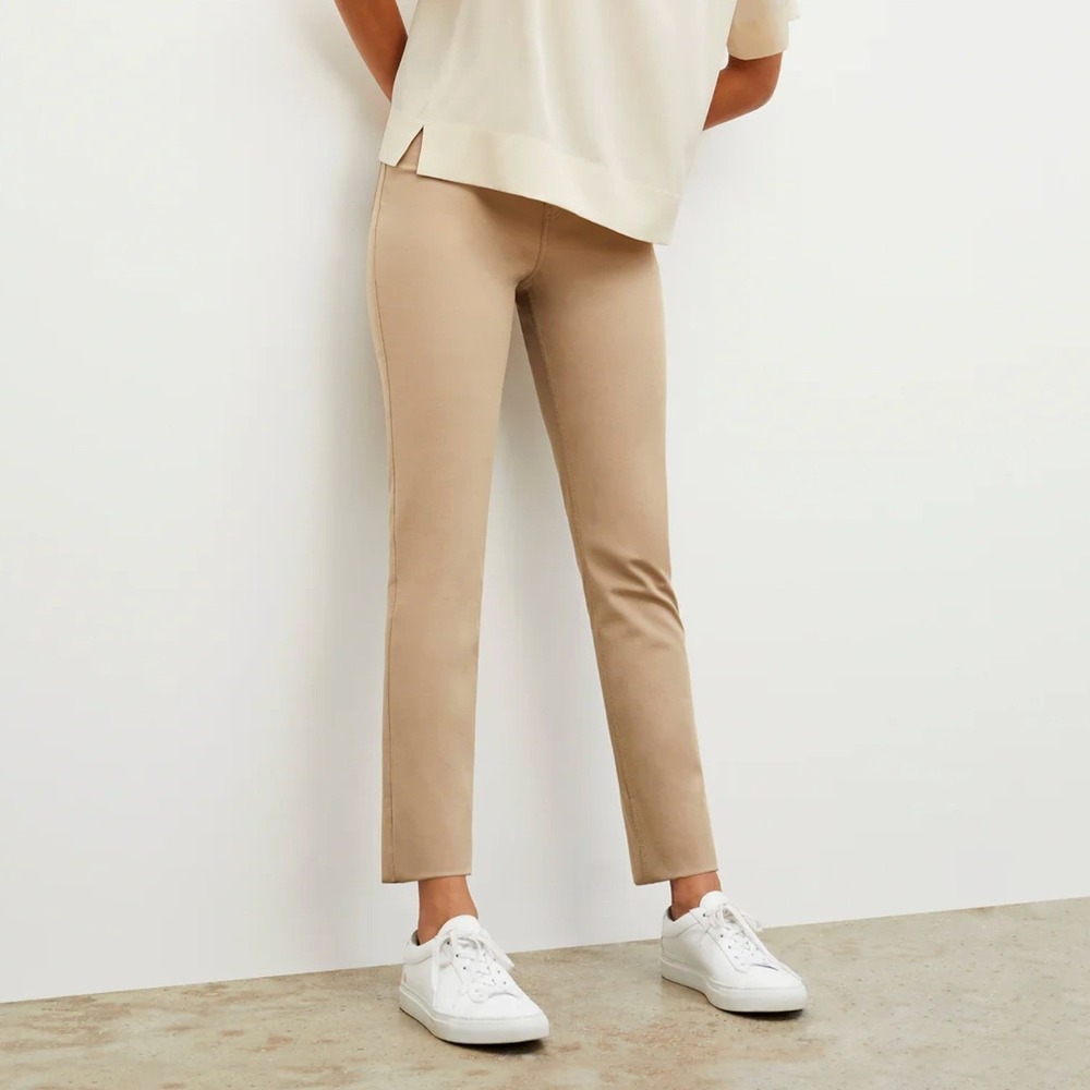 M.M.LaFleur Womens 12 Straight Leg Pants Hockley Jean Eco Better Than Denim Fawn